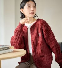 Viola e Viola/ヴィオラ エ ヴィオラ Viola e Viola ミニケーブル柄ゆるカーディガン/506909222