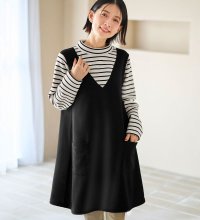 Viola e Viola/ヴィオラ エ ヴィオラ Viola e Viola トップスとジャンスカが繋がってる！裏起毛ワンピース＜あったか＞/506909228