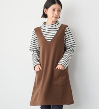 Viola e Viola/ヴィオラ エ ヴィオラ Viola e Viola トップスとジャンスカが繋がってる！裏起毛ワンピース＜あったか＞/506909228