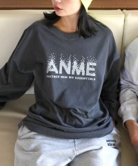 and　Me.../アンドミー andme ANME ピクセル ロゴ プリント 長袖 Tシャツ/506909626