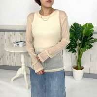 CRB/シーアールビー CRB ラメシアークルーロンT/506910029
