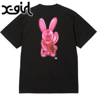 X-girl/エックスガール X－girl GUMMY BUNNIES S/S TEE BLACK [105242011020]/506912660