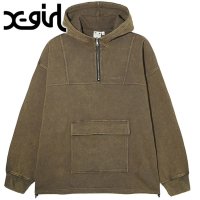 X-girl/エックスガール X－girl ANORAK SWEAT TOP BROWN [105243012001]/506913689