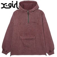 X-girl/エックスガール X－girl ANORAK SWEAT TOP BROWN [105243012001]/506913689