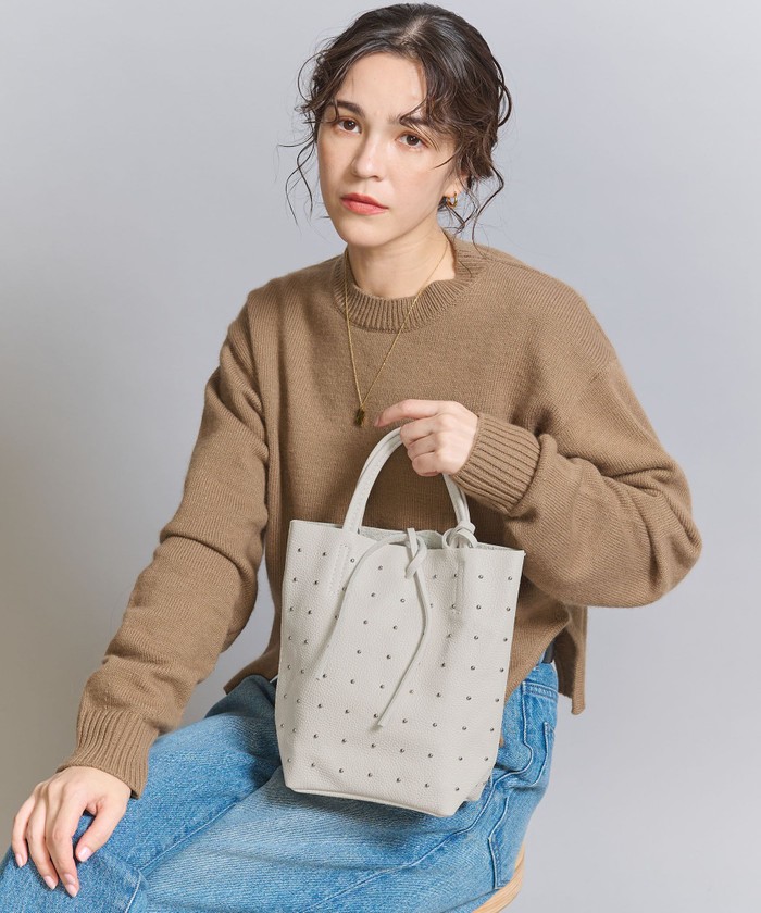 MARLON FIRENZE>レザー スタッズ トートバッグ -2WAY MARLON FIRENZE>レザー スタッズ トートバッグ -2WAY