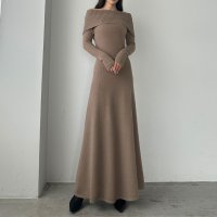 Louere/ルエレ Louere Louere オフショルフレアニットワンピース/506887302