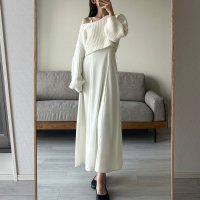 Louere/ルエレ Louere Louere ショートニットトップス＋フレアキャミワンピース/506887303