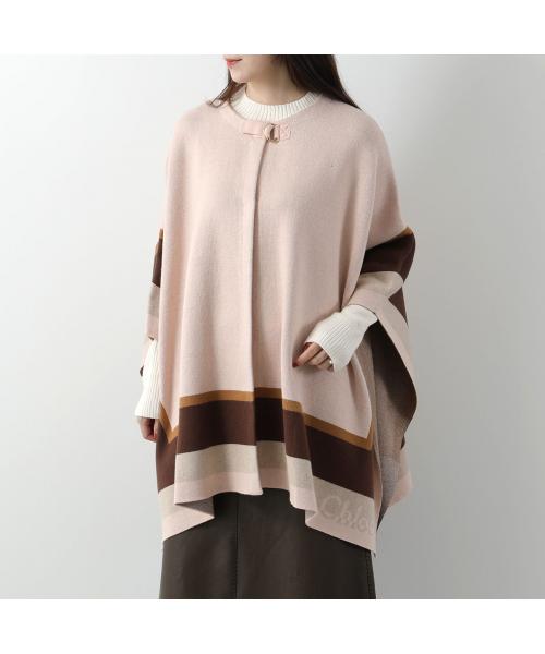Chloe クロエ ニットケープ クロエ Chloe ケープ（クロエ CHLOE ケープ ロゴ ニット
