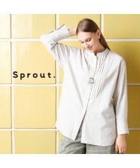 Liliane Burty/【Sprout.】起毛綿カルゼ　ピンタックブラウス/506919270