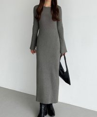 callautia/カラウティア callautia callautia ビスチェライクリブニットタイトロングワンピース/506919502
