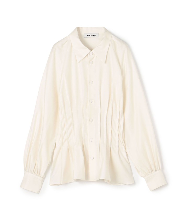 CABaN コットンサテンモールスキン タックブラウス コットンサテンモールスキン タックブラウス(506919583) | CABaN