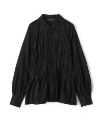 CABaN /コットンサテンモールスキン タックブラウス/506919583