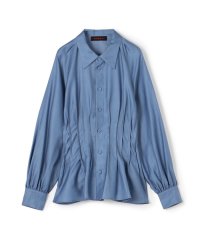 CABaN /コットンサテンモールスキン タックブラウス/506919583