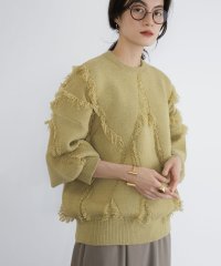 ELFRANK/エルフランク ELFRANK ジャガード編みフリンジニットプルオーバー/506919594