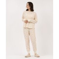 JEMORGAN/ジェーイーモーガン JEMORGAN JEMORGAN ハート柄ワッフル3ピースセット ロンTロングパンツ巾着/ルームウエア・リラクシング・お泊り・旅行・リゾー/506921012