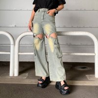 non-hedge/ノンヘッジ non－hedge カットワークデニムカーゴパンツ/506921318