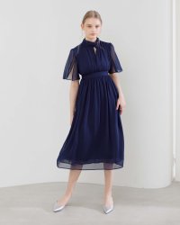 La lune/ラリューン La lune スリットスリーブシフォンワンピース/506921626