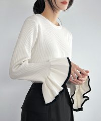 ELFRANK/エルフランク ELFRANK バイカラーラインニットトップス/506921911