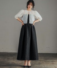 GIRL/ガール GIRL シアーブラウス&フレアジャガードフレアスカート セットアップ ロング丈 結婚式 ワンピース パーティードレス/506921913