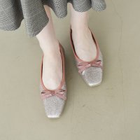 Launa lea ballet/ラウナレアバレエ Launa lea ballet グリッタースクエアトゥバレエシューズ(B7606A)/506922371