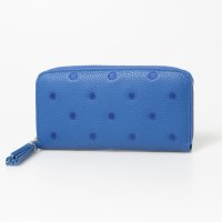 perche/＜ロングセラー＞ペルケ perche 牛革ドット刺繍ラウンド長財布/500393081