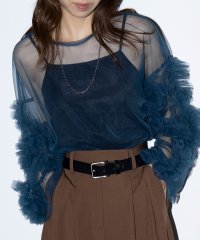 MAISON BREEZE reveur/メゾンブリーズレヴール MAISON BREEZE reveur フリル フリルースリーブ シアー チュール トップス 長袖 フリルチュール 透け感 trc/506040178