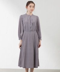 AMACA/【LIBERTY】 EVERYN TRAIL　バンドカラーワンピース/506903088