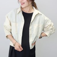 Aletta vita/アレッタ ヴィータ Aletta vita 裾ギャザー両ポケシャツブルゾン/506903932