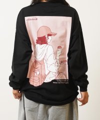 1111clothing/ワンフォークロージング 1111clothing 『休日少女』 L/S Tシャツ (B柄－BLACK)/506903937