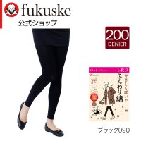 Universal/フクスケ fukuske 福助 【満足】 レギンス 無地 10分丈 マチ付 ネーム付(040－7491) 保温 抗菌防臭加工 200デニール相当婦人 女性 レデ/506903958