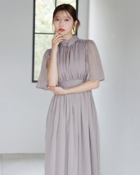 La lune/ラリューン La lune スリットスリーブシフォンワンピース/506921626