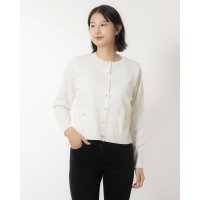 Pizzo Bianco/ピッツオ ビアンコ Pizzo Bianco ガラスボタン付カーディガン/506921741