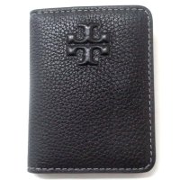 TORY BURCH/トリーバーチ TORY BURCH TORY BURCH トリバーチ アウトレット レザー テア ロゴ スリム 二つ折り カードケース 150450 001/506921815