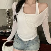 Zoe Jenko/ゾエ ジェンコ Zoe Jenko カップ付ホルターネックタンクトップ×カシュクールトップスセット 10359/506922088