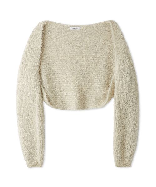FRAY I.D ラメフェザーニットペプラムキャミ ブラック FRAY I.D (セール30%OFF) / フレイアイディー ラメフェザー