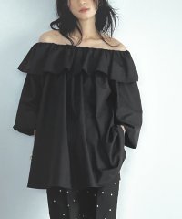 ELFRANK/エルフランク ELFRANK 2wayオフショルダーフリルチュニックブラウス【洗える】/506925909