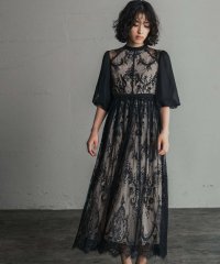 GIRL/ガール GIRL 総レースハイネックバルーンスリーブロング丈 結婚式 ワンピース パーティードレス/506925922