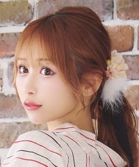 Retica/レティカ Retica 浴衣小物 髪飾り ふわふわフェザー付きコサージュ浴衣ヘアアクセサリー4点セット/506925933