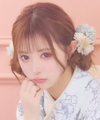Retica/レティカ Retica 浴衣小物 髪飾り パール垂れ付きニュアンスコサージュ浴衣ヘアアクセサリー6点セット/506925934