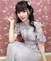 ROJITA/ロジータ ROJITA ウエストシャーリングシアーロングワンピース/506926087