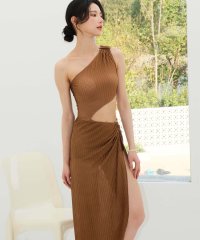 OSYAREVO/オシャレボ OSYAREVO 【ネット限定】クリップギャザー ワンショルダー ワンピース水着 【返品不可商品】/506926621