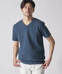 TETE HOMME/テットオム TETE HOMME ブリスタージャガードVネックTシャツ/506928558