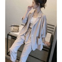 Girly Doll/ガーリードール Girly Doll ジャケット＆ドロストパンツセットアップ【韓国ファッション】/506928981