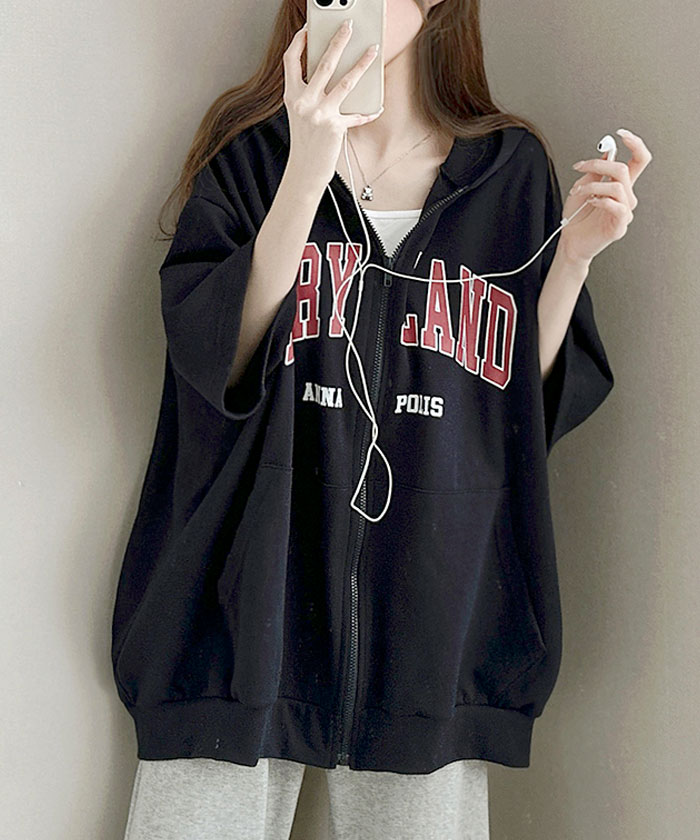 極美品　PING ピン　レディース　半袖　スウェットパーカー　ネイビー セール 10%OFF】ビビッドレディ VIVIDLADY ロゴ入り半袖ジップ