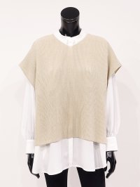 SPECCHIO/スペッチオ SPECCHIO レイヤード アンサンブル (Vネックシャトル+ヨークフラップブラウス）/506929269