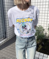 4GEEKs by SPIRALGIRL/フォーギークスバイスパイラルガール 4GEEKs by SPIRALGIRL 【Disney/ディズニー/ミッキーマウス】ヴィンテージ風ピグメントTシャツ/506929837