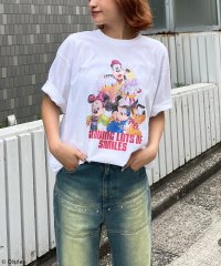 4GEEKs by SPIRALGIRL/フォーギークスバイスパイラルガール 4GEEKs by SPIRALGIRL 【Disney/ディズニー/ミッキー&フレンズ】ヴィンテージ風ピグメントTシャツ/506929839