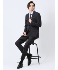 TAKA-Q/タカキュー TAKA－Q ストレッチウォッシャブル スリムフィット 2ボタン2ピーススーツ ストライプ黒/506930537