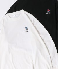 SITRY/SITRY 別注 オーバーサイズ ガール ワンポイント刺繍 バックプリント ロンT 長袖Tシャツ レディース メンズ/506820134