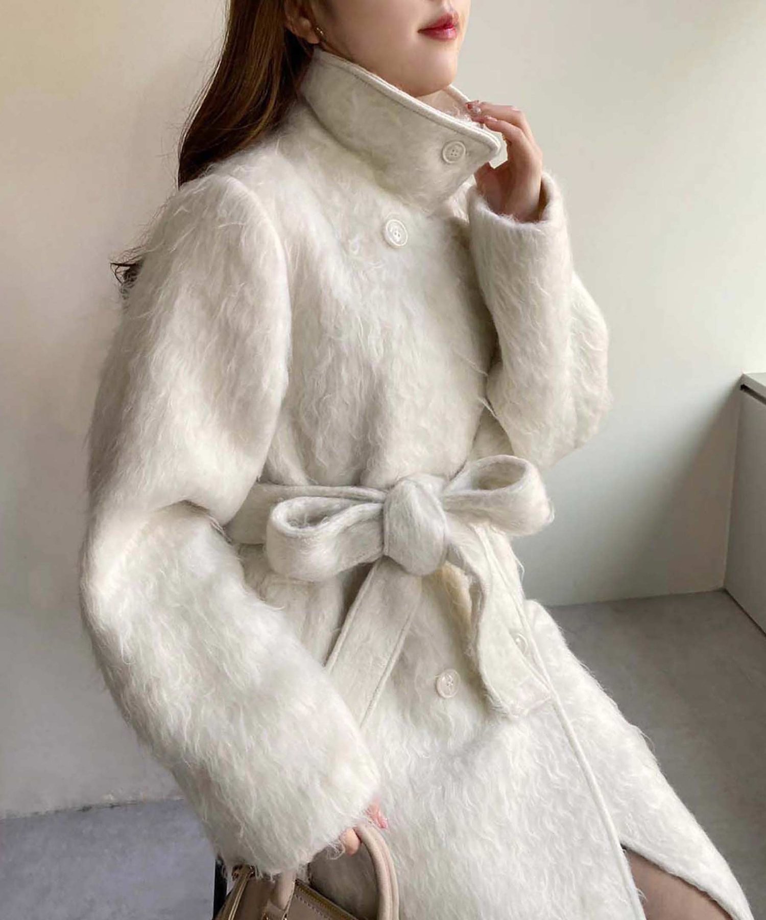 ジャケット・アウター Louren volume shaggy long coat Louren volume shaggy long coat